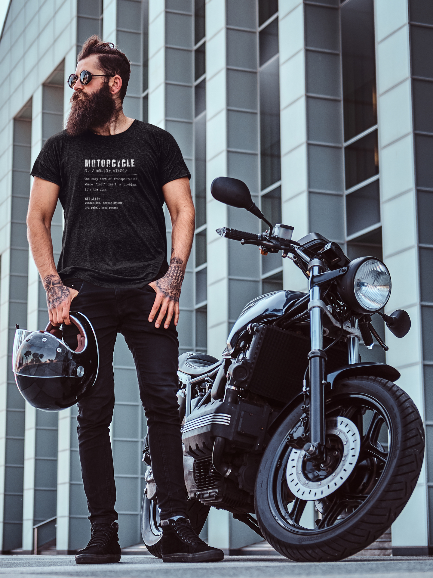 Motorcycle Dictionary T-Shirt (Lost Isn't a Problem, It's the Plan)